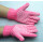粉色全指儿童点塑手套