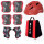 红色护具自粘款+可调头盔+轮滑包