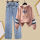牛仔裤+517粉色卫衣【套装】