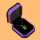 紫色八角绒布小吊坠盒黑底色 00423