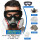 (强烈推荐)硅胶防毒面具+黑色海绵防雾大眼罩+20
