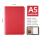 A5红色【拉链包笔记本】带计算器