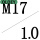 R-M17*1.0P 外径28厚度10