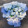 19朵碎冰蓝玫瑰花束