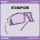 紫色紫镜+眼镜盒+眼镜袋