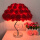 心形款-红色玫瑰花-三色变光 LED