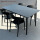 黑色4椅+120 70cm碳钢长桌