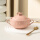 粉红色浮雕碗+樱花勺