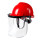 (透明保护膜)PVC面屏+铝支架+安全帽(颜色随机
