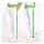 白色宽绿条裤子
