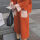 橘色单半身裙
