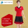 T1068大红短袖+6011黑裙