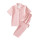 粉红纯色(短袖长裤)女