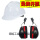 隔音耳罩+安全帽(白色)