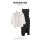 白色衬衫+黑色吊带裙 两件套