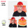 圆顶红安全帽+热情橙折叠款