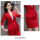 红色外套+裙子