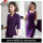 8602紫色七分袖薄西装+紫色连衣