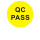 1厘米黄底黑字QCPASS 1件是2000个