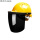 (深色)面罩+三筋透气(黄色)安全帽