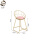 【圆形椅】粉色皮革坐垫