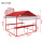 红色框架+红色篷布+阳光板+桌子