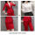 红色外套+白衬衫+裙子+裤子