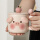 桃子猪陶瓷杯盖+勺 480ml 1只