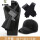 黑色围巾+皮口黑色手套+黑色圆顶帽