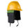 反光内衬+黄色v型安全帽