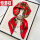 贵族徽章70方巾红