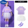 紫罗兰短袖上衣+白纱裙+紫罗兰筒
