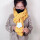 姜黄色围巾材料包（泡芙花不用织）+教程