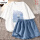 白色(出海)+蓝裤