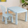 蓝桌+方背椅 +防滑贴 0cm