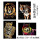 猛兽动物系列(一套4张)+4个相框