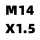 深灰色 M14*1.5