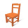 靠背椅坐高21cm 橙色