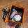葡萄紫-猫爪橙色礼盒装