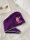 围巾猫咪干发帽紫色 加厚超