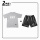 3X3黑色短裤+3X3灰色短袖