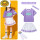 877紫短袖+879白短裙+白彩