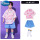 DL05粉色衬衫+D01短裤+彩条筒袜