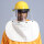 黄色安全帽+护颈进口面屏1.5mm加厚(防护升级)