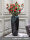 黑釉落地花瓶90公分+红色落地山花*6，1.5米