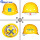 PE黄色圆形安全帽(带透气孔