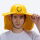 黄色风扇帽黄色遮阳帽