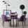胡桃圆桌+紫色布椅