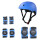 蓝色护具+塑钢头盔