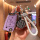【新款】紫+带钻车标+白编织绳